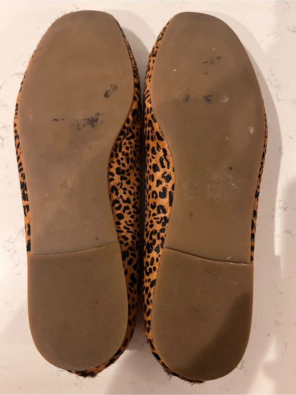 Madewell Leopard-Print Ballet Flats in Tan and Black